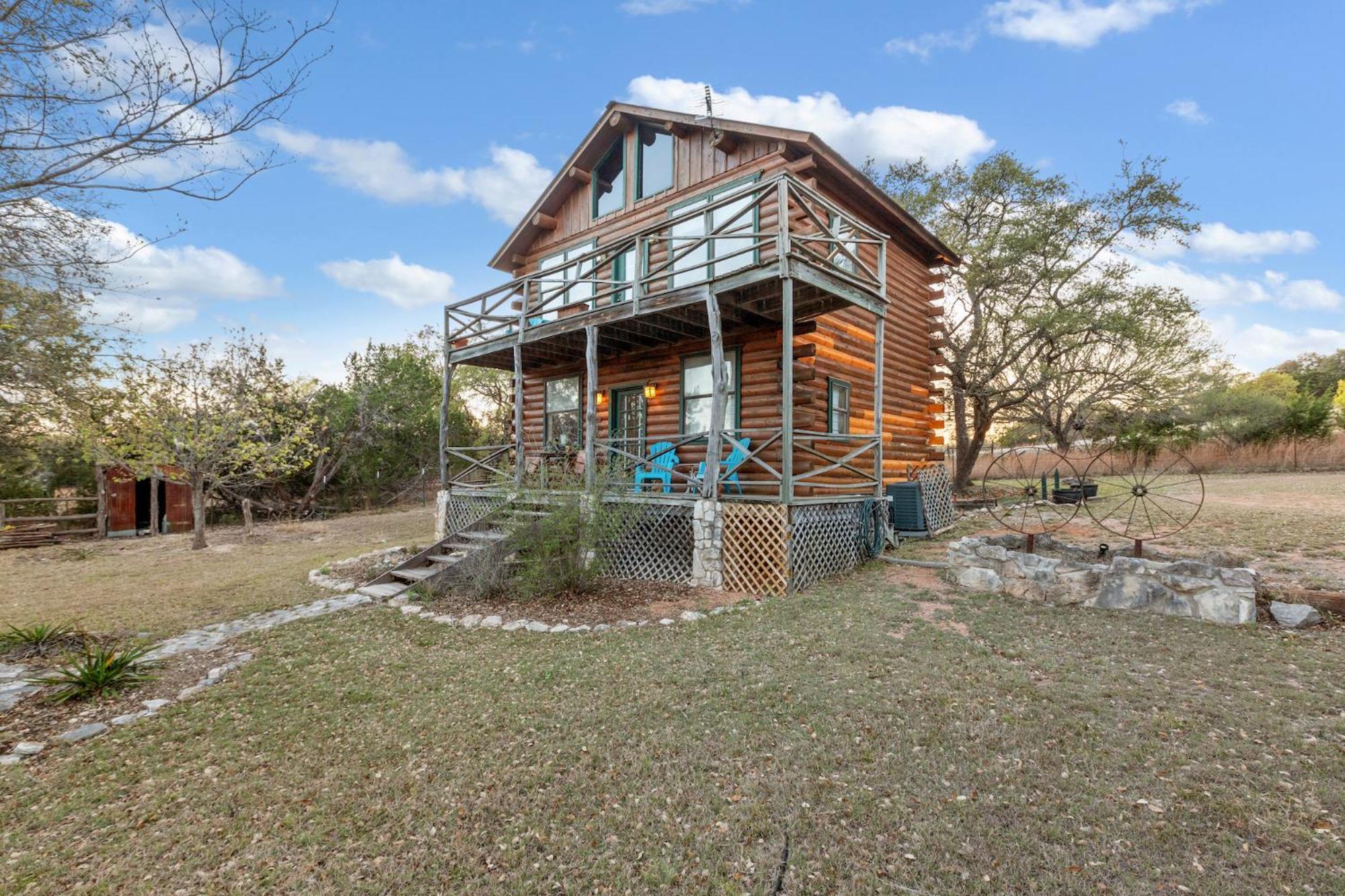 פרדריקסברג Mighty Oak Log Cabin מראה חיצוני תמונה